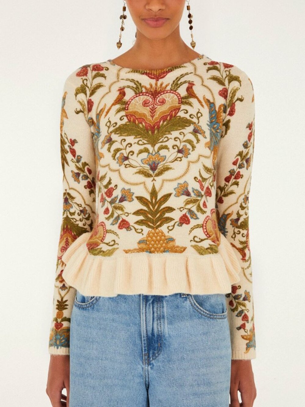 NWT Farm Rio Majestic Hearts Knit Top - Medium